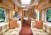 caravan interior - Bailey Pageant Burgundy
