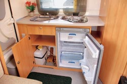 TEC Travel Bird caravan end kitchen image