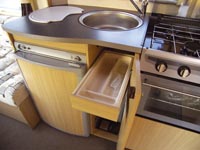 caravan kitchen - sprite alpine 2