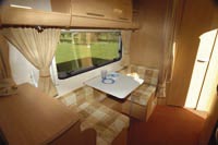 Bailey caravan side dinette