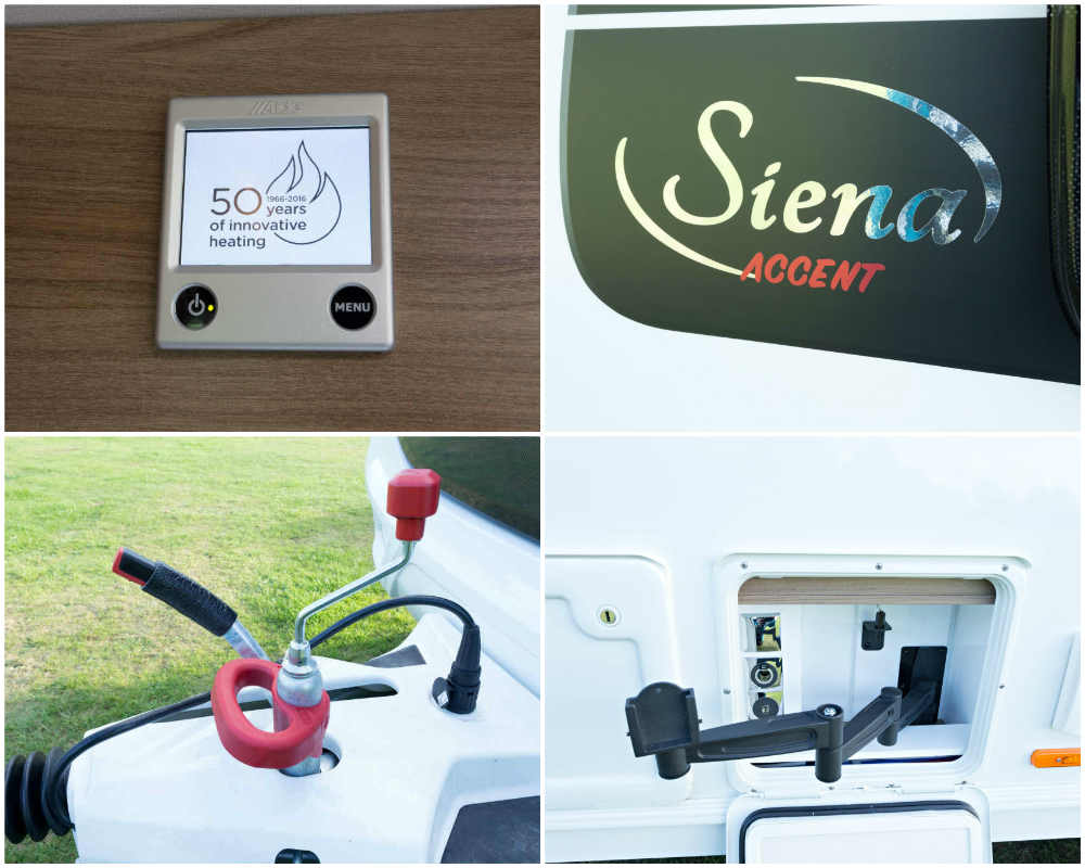 Extra equipment with the Swift Siena Accent 35 caravan