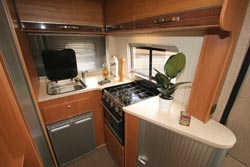 autocruise jazz champage - kitchen