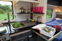 stealth caravan kitchen
