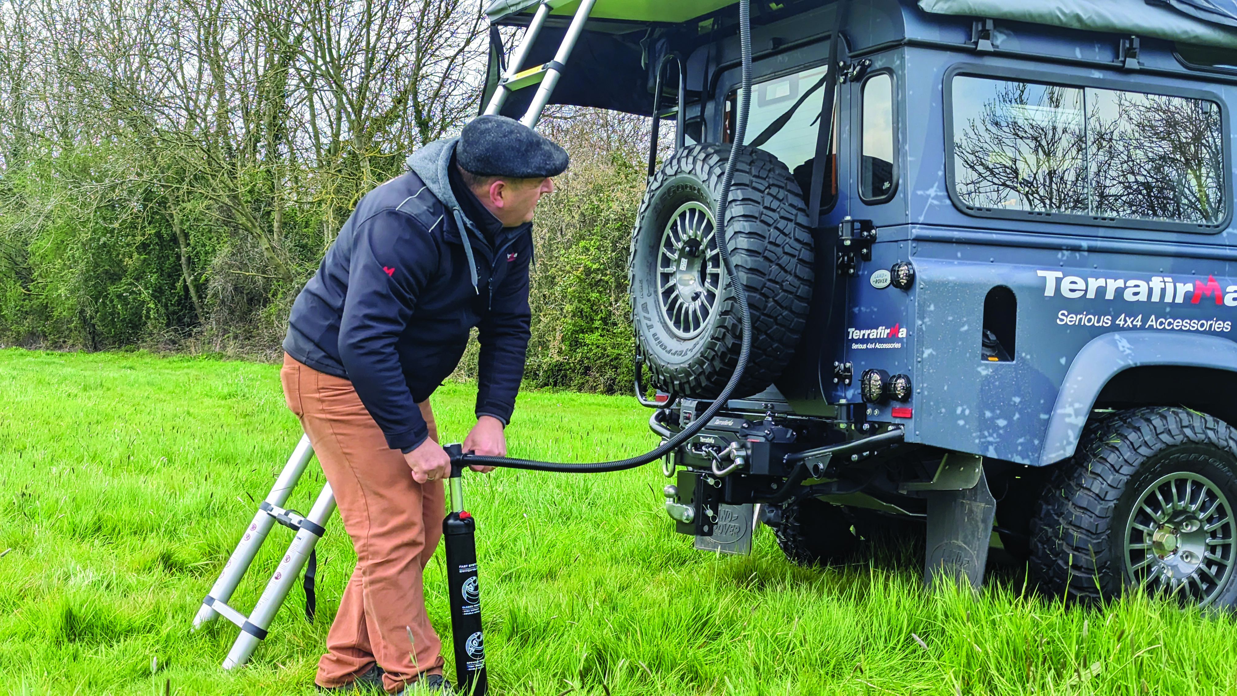 setting up tent