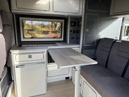Orange Campers  Trouvaille Classique MWB Layout Option 1 in 2 Colours with a high top roof 2026