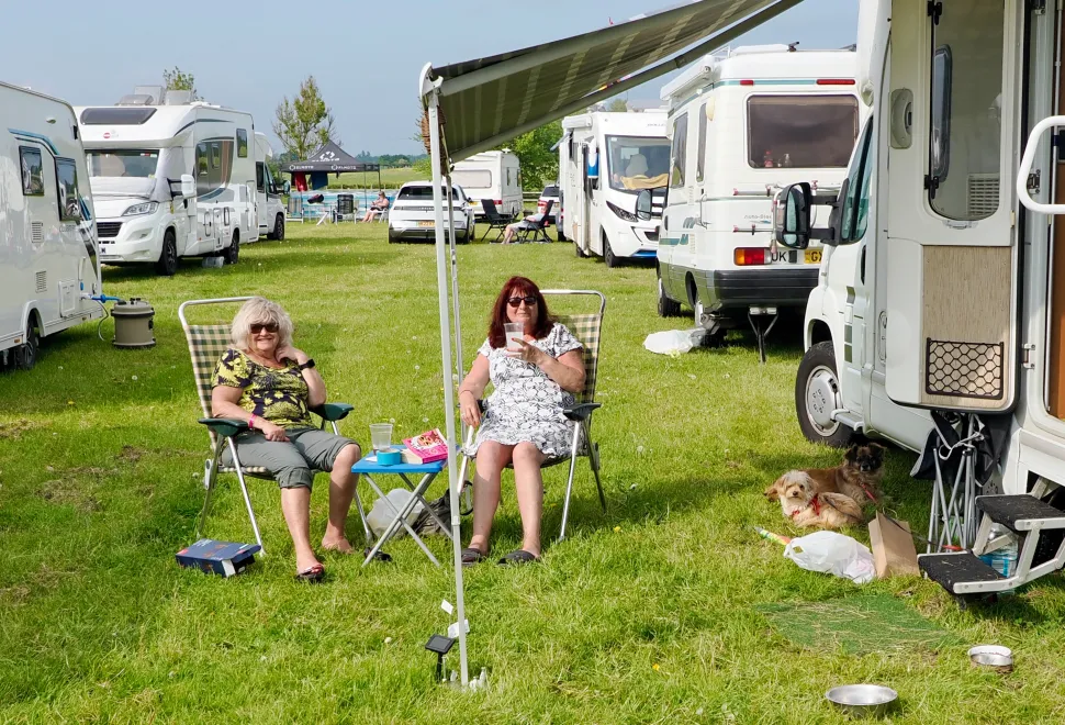 Enjoy drinks with friends when you pitch up together in one of our camping fields at the Malvern Caravan & Motorhome Show this Autumn.