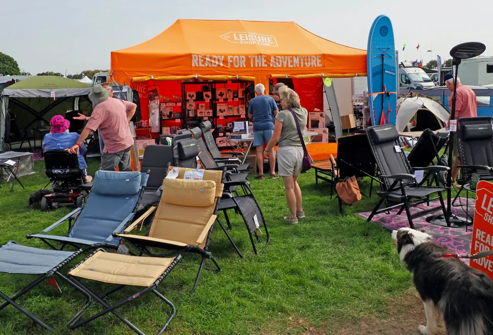 Busy exhibition area at the South West Motorhome & Campervan Show