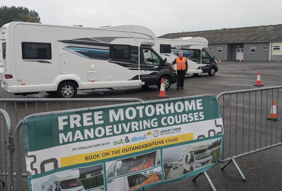 Manoeuvring course at the South West Motorhome & Campervan Show 