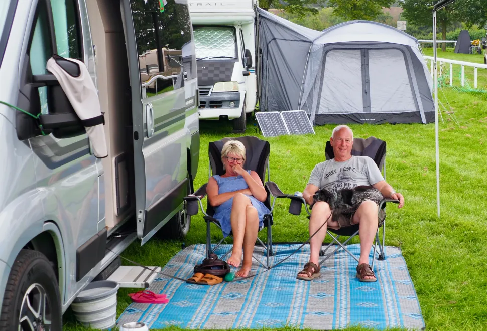 Happy campers enjoying at the South West Motorhome & Campervan Show