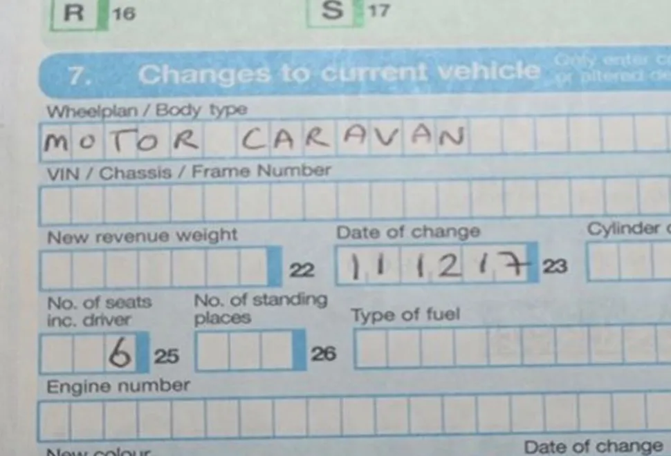 Motorhome paperwork