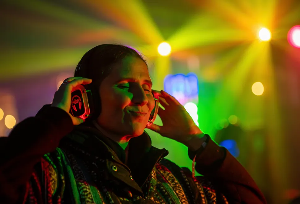 Silent disco in full swing