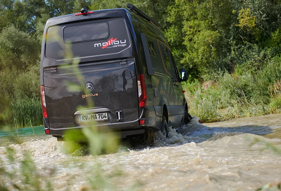 2025 Malibu Genius Performance 4x4 campervan driving 