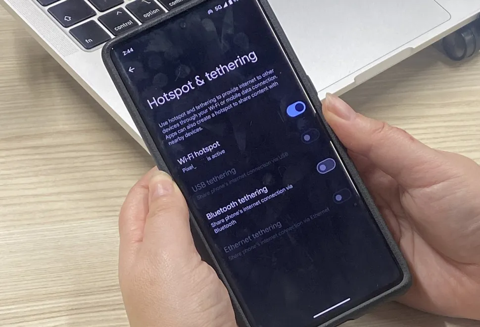 Using a mobile phone to get create a wifi hotspot in a motorhome