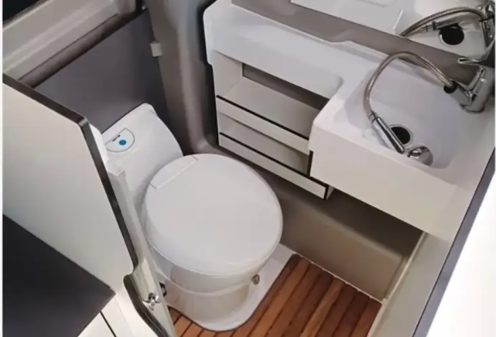 Panama P57 rising roof campervan washroom and loo