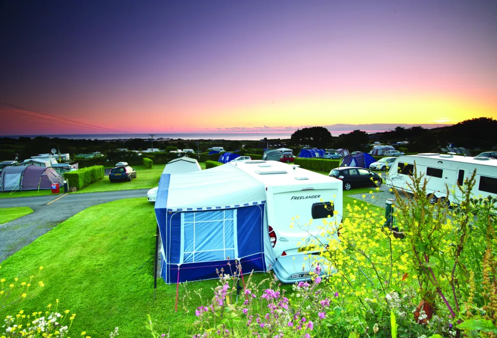 Polmanter campsite is a great place to enjoy a summers evening