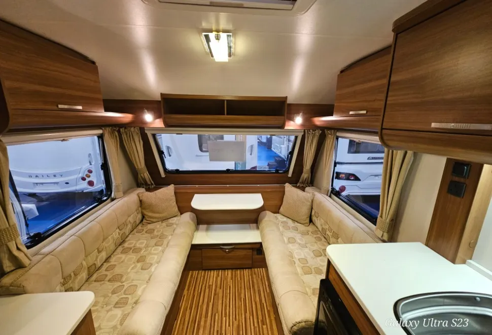 Inside of a caravan at durham caravans