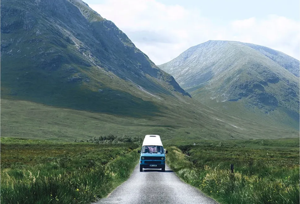 Campervan on the road