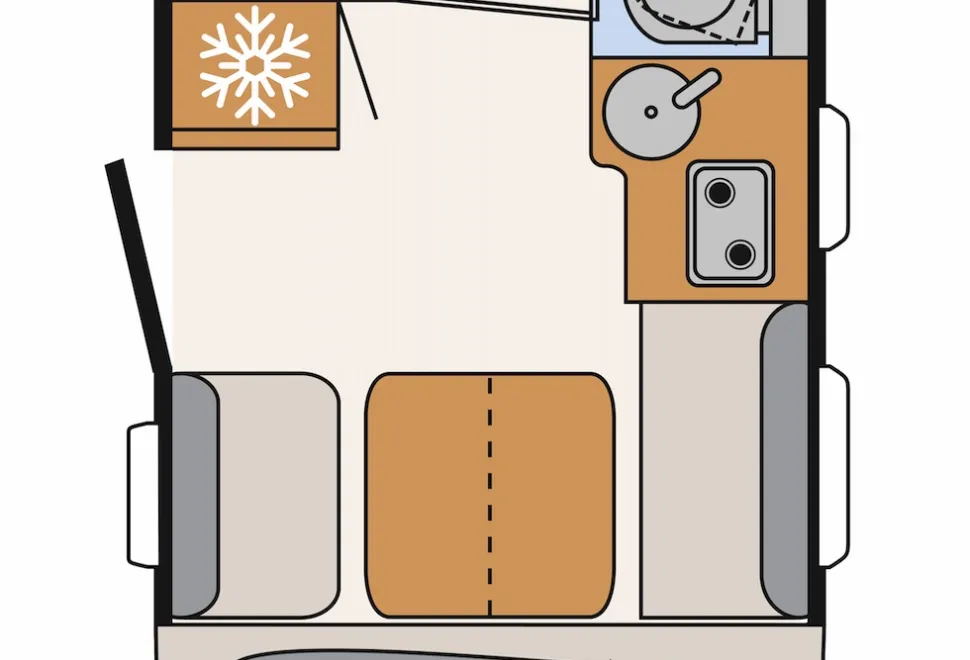 Dethleffs Trend I 7057 EBL 2025 A-class layout