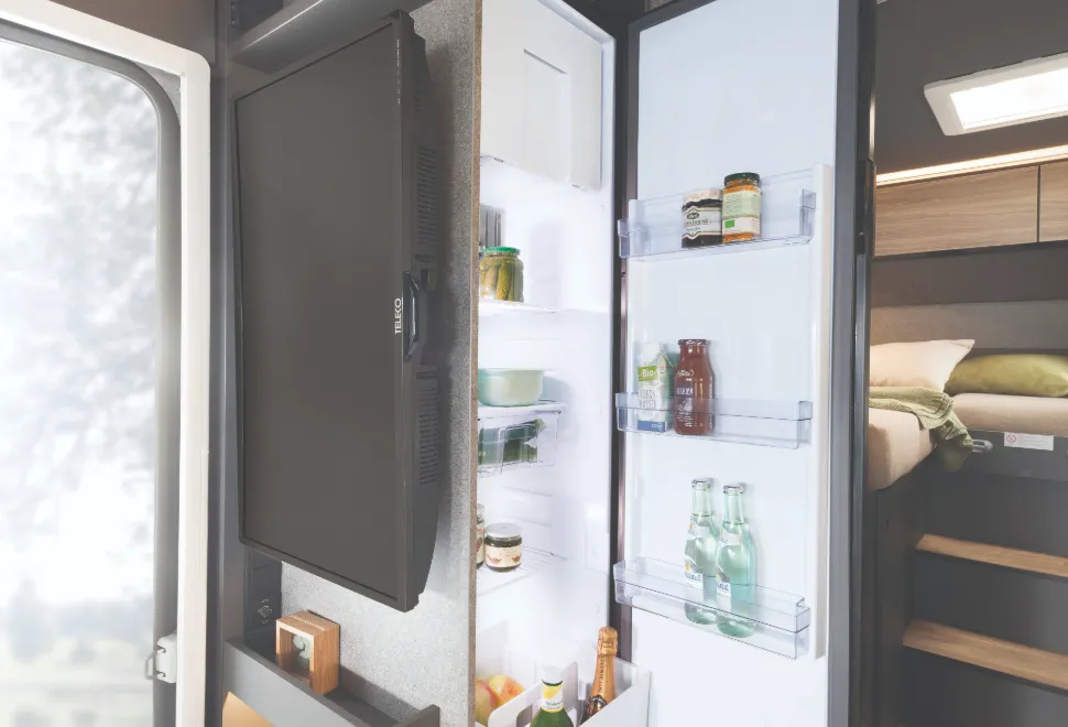 Dethleffs Trend I 7057 EBL 2025 A-class 137-litre fridge