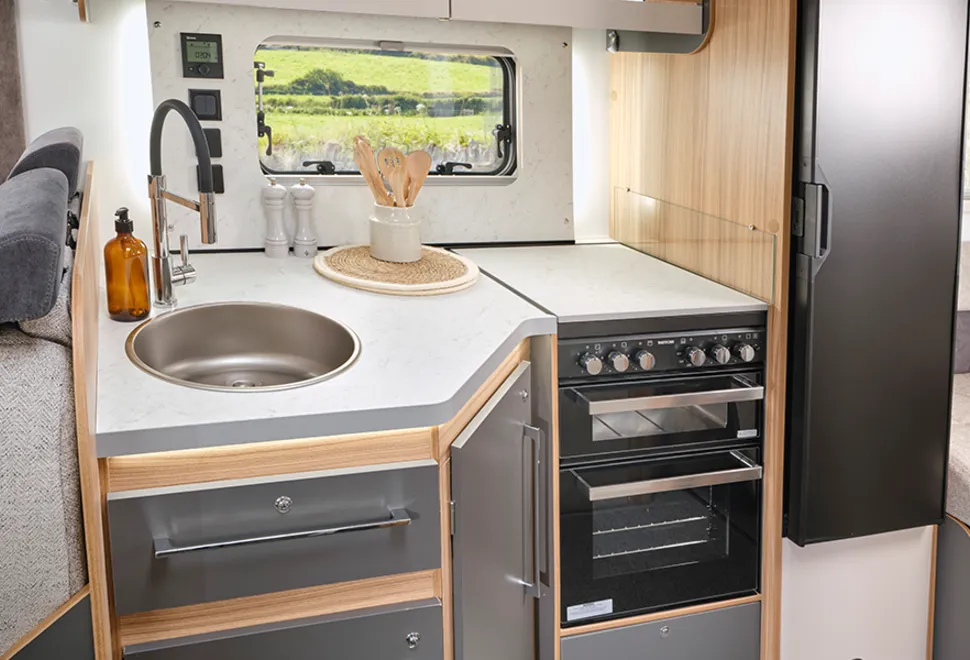 More kitchen space in Bailey Adamo XL-DL