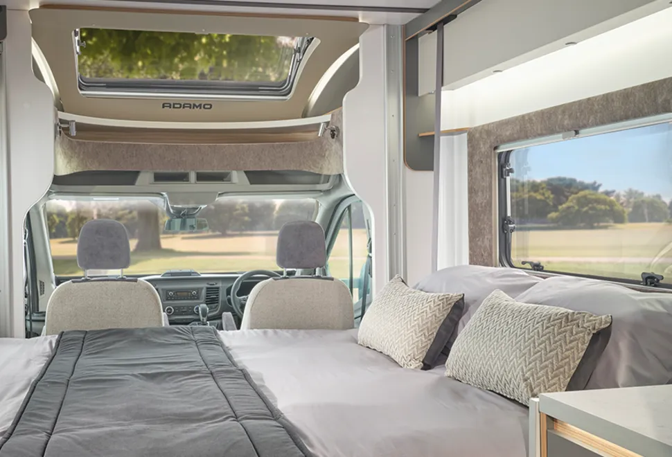 Drop-down lounge bed in Bailey Adamo XL-I motorhome