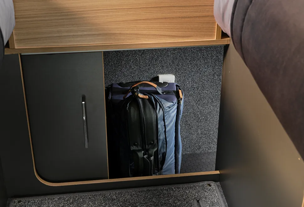 Interior access to the Bailey Adamo XL-T rear garage