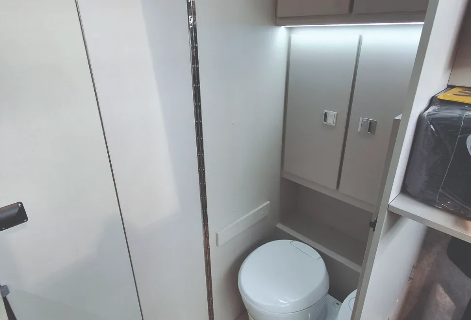 Orange Campers Trouvaille High Roof toilet area