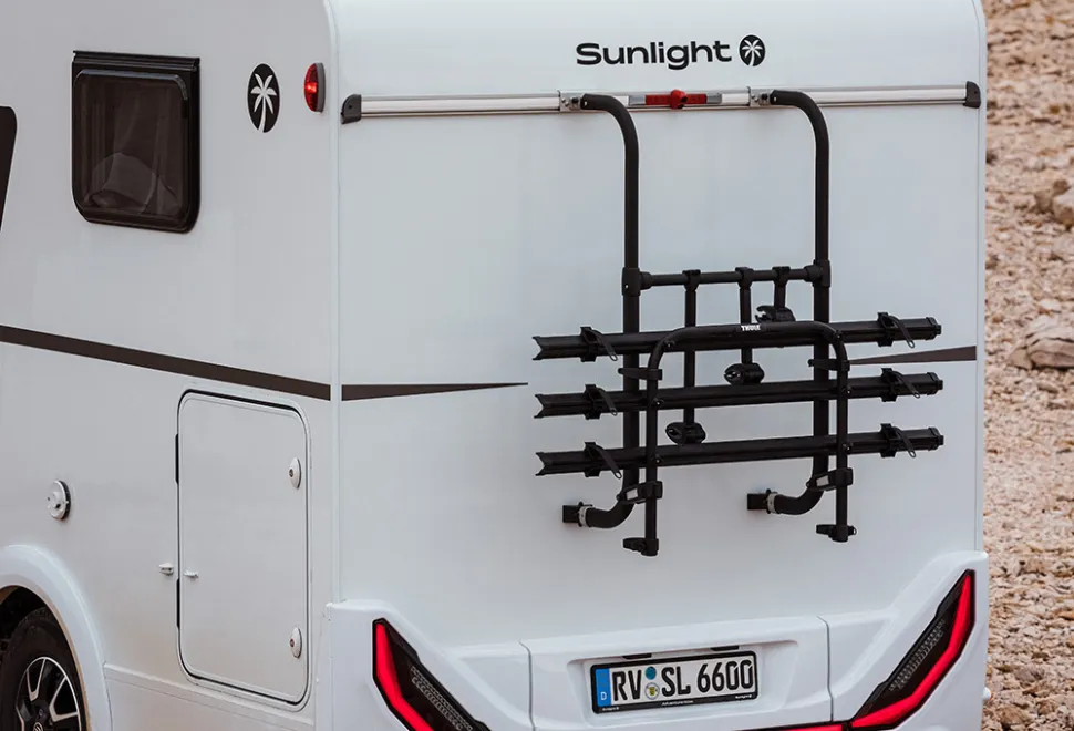 Sunlight Van Adventure rear showing bike rack