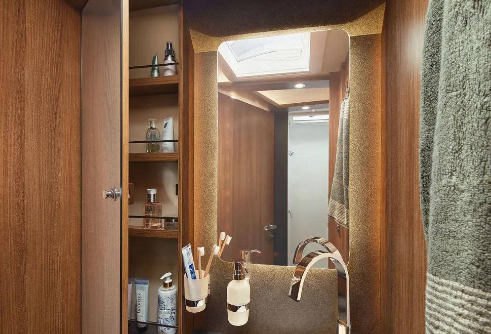 Carthago C2-tourer 1 147 RB-LE L washroom mirror with LED backlights