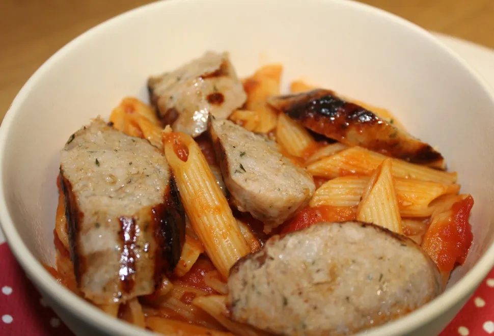 Italian-style sausage pasta