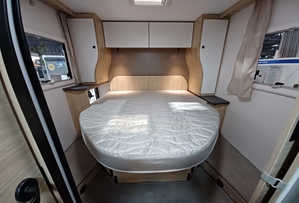 The bedroom inside the Chausson 798 Anniversary Line