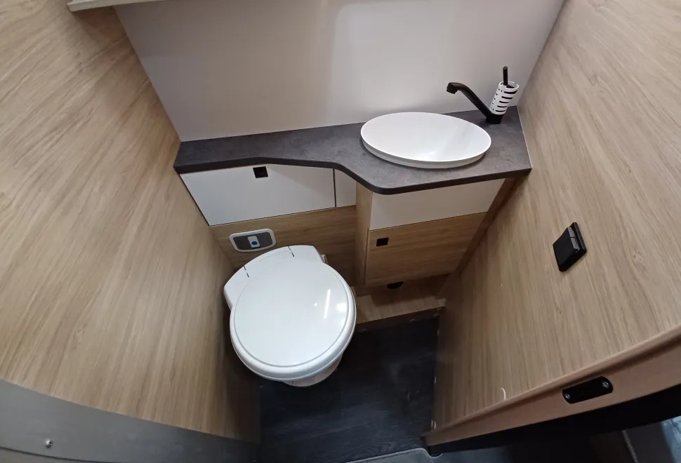 The washroom insie the Chausson 798 Anniversary Line
