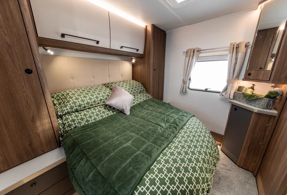 The luxury bedroom of the Buccaneer Starliner
