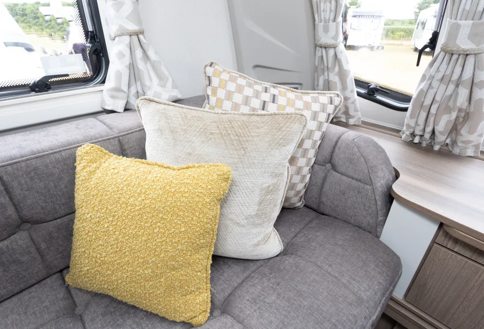 Coachman VIP 545_112 Cushions are in three very different fabric types