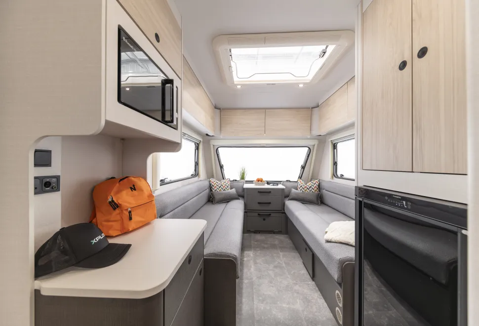 The Xploe XC Duo is an affordable, spacious modern caravan
