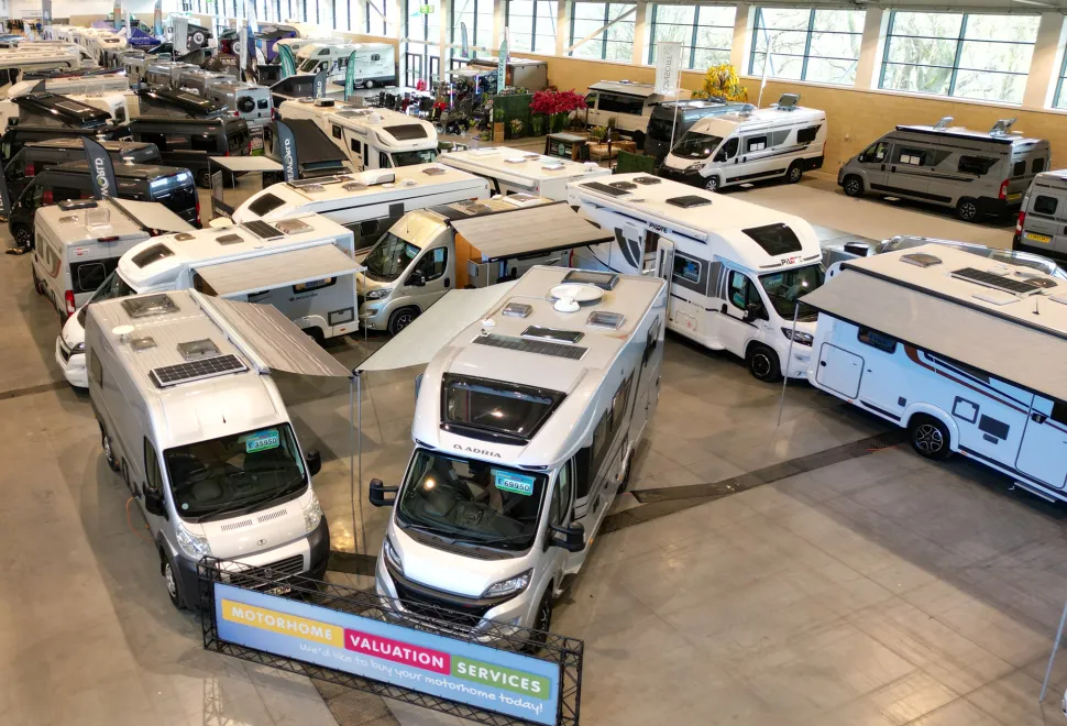 Indoor trade area at Yorkshire show