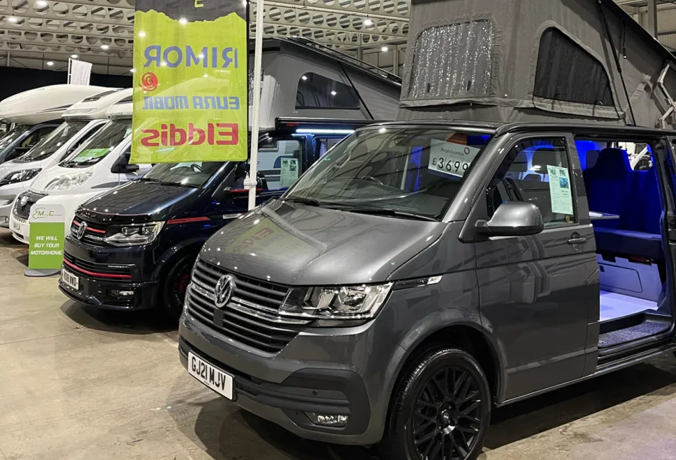 A great selection of campervans available at Stoneleigh 