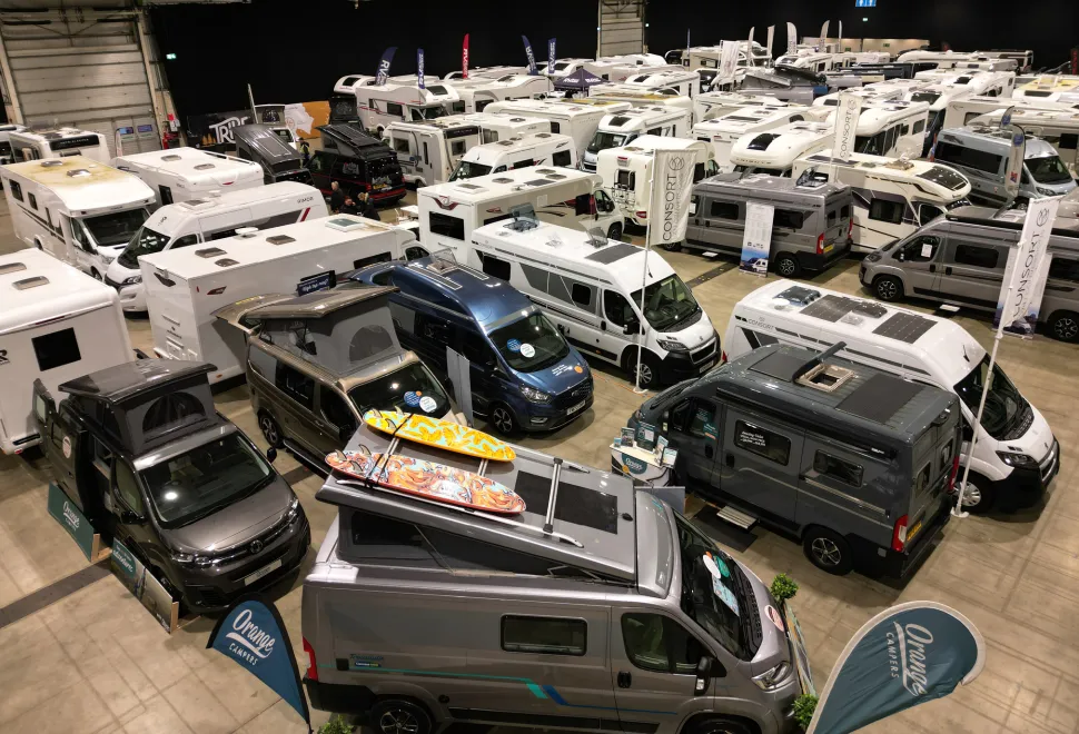 Full Hall with Vehicles at the Jan Sale