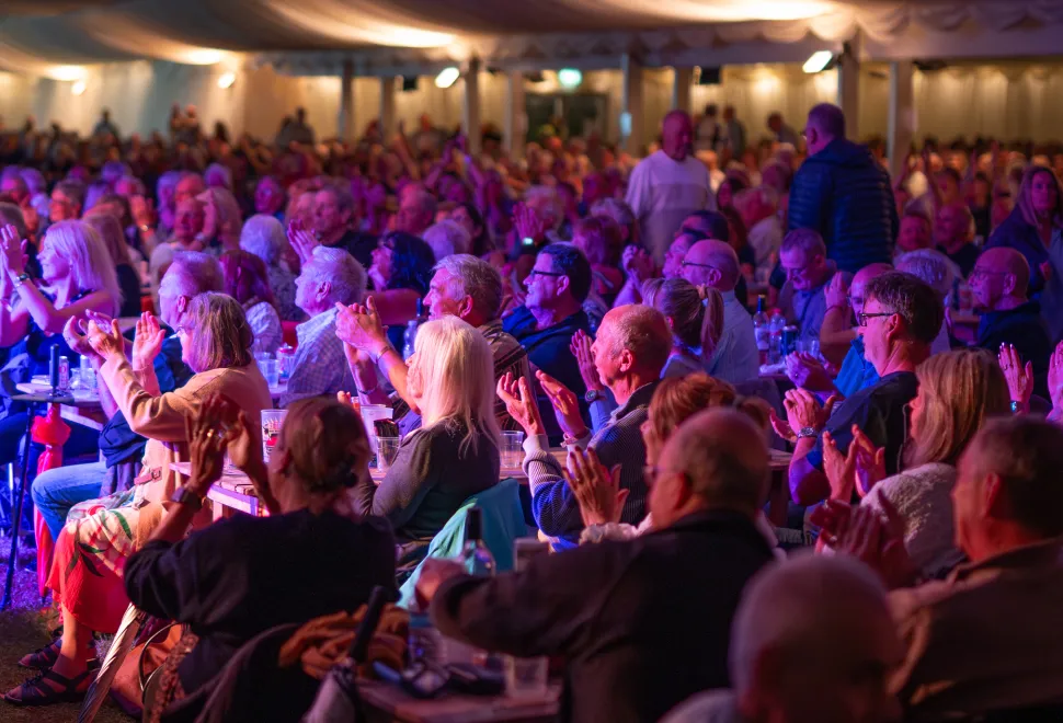 Lincoln campers enjoying the live entertainment at Lincoln