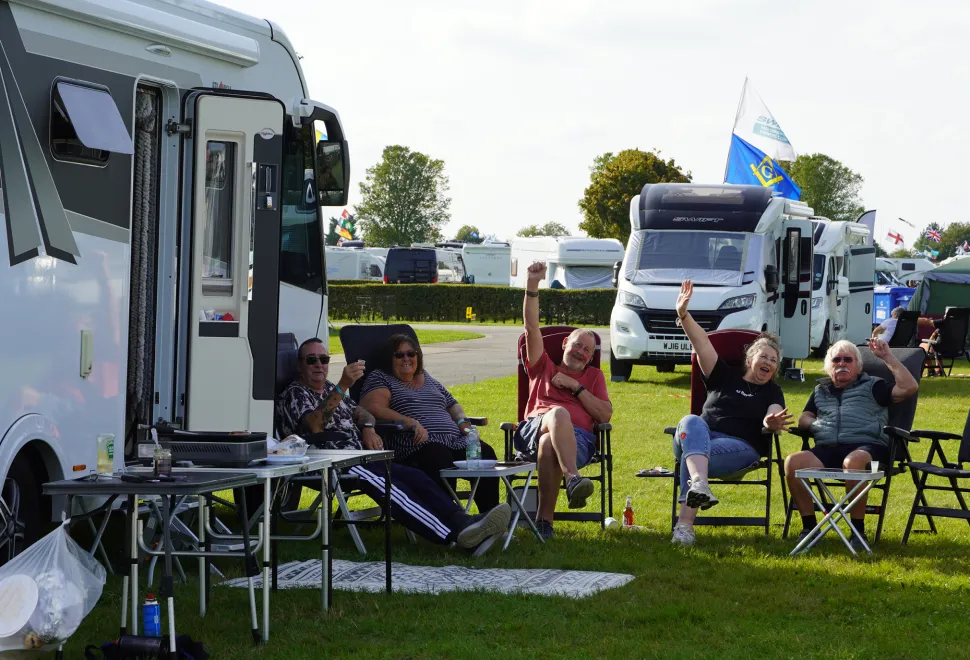 Happy campers at the Lincoln showground