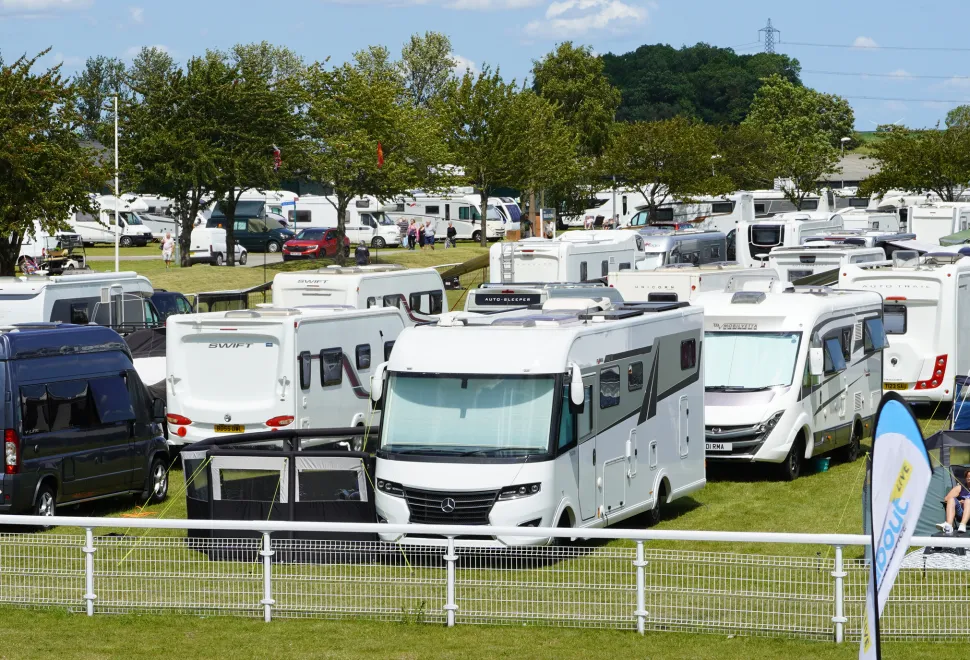 Happy campers situated at the Newark showground