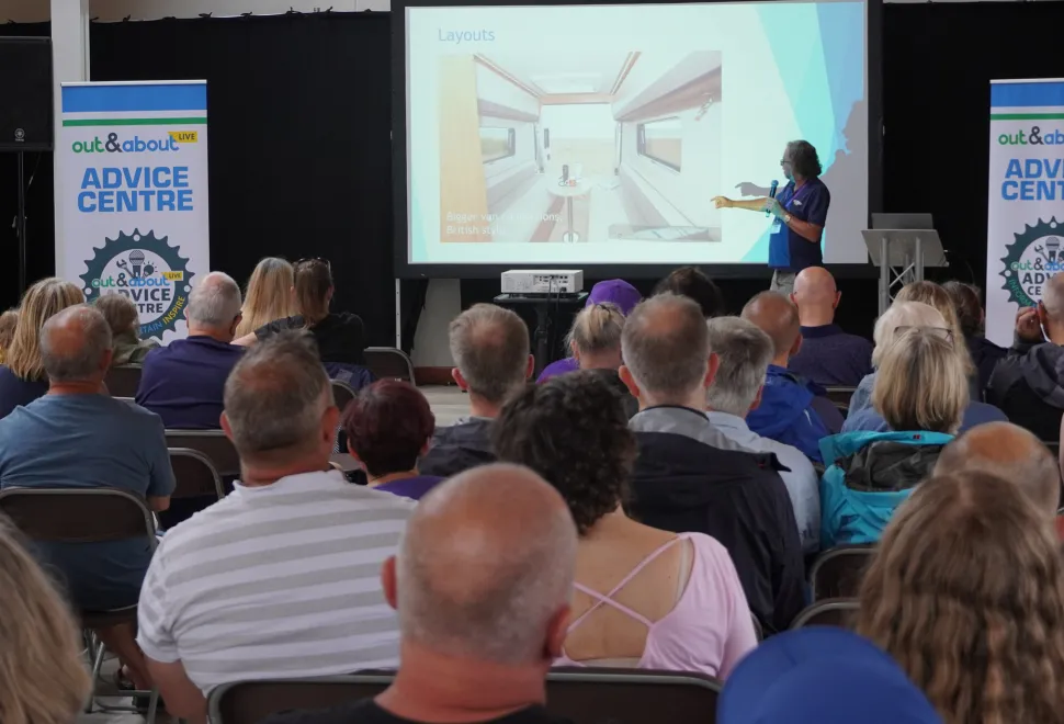 The all knowledgeable Peter Vaughan hosts a valubale talk for first time buyers at the Norfolk show. 