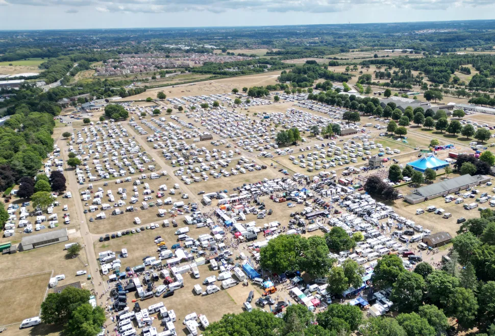 Great view of a busy and sunny Norfolk showground
