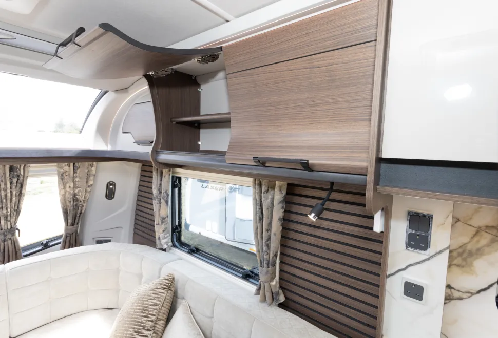 Plenty of storage above the lounge