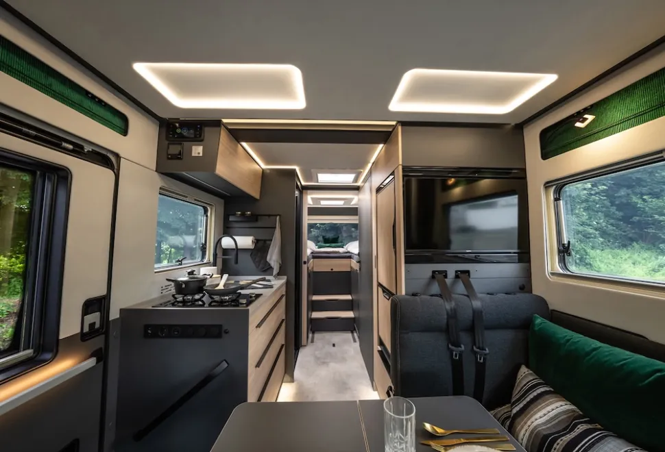 Interior showing 'Forest' colour: Frankia Noctra Cruiser 7.6L