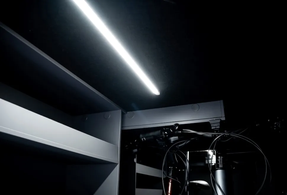 Strip light in the garage ceiling: Frankia Noctra Cruiser 7.6L