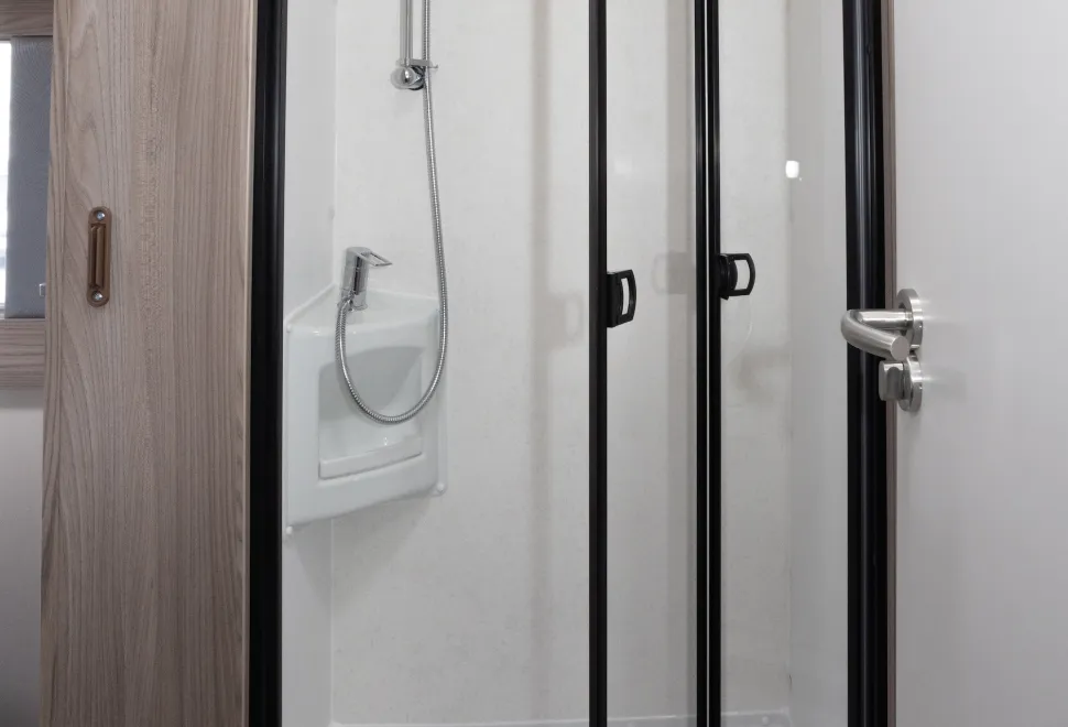 The Swift Challenger Grande's washroom has all the features you would expect from a modern luxury tourer