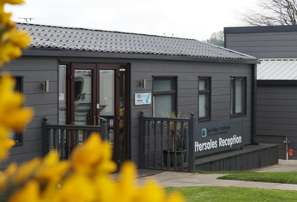 The reception at Tyne Valley Motorhomes