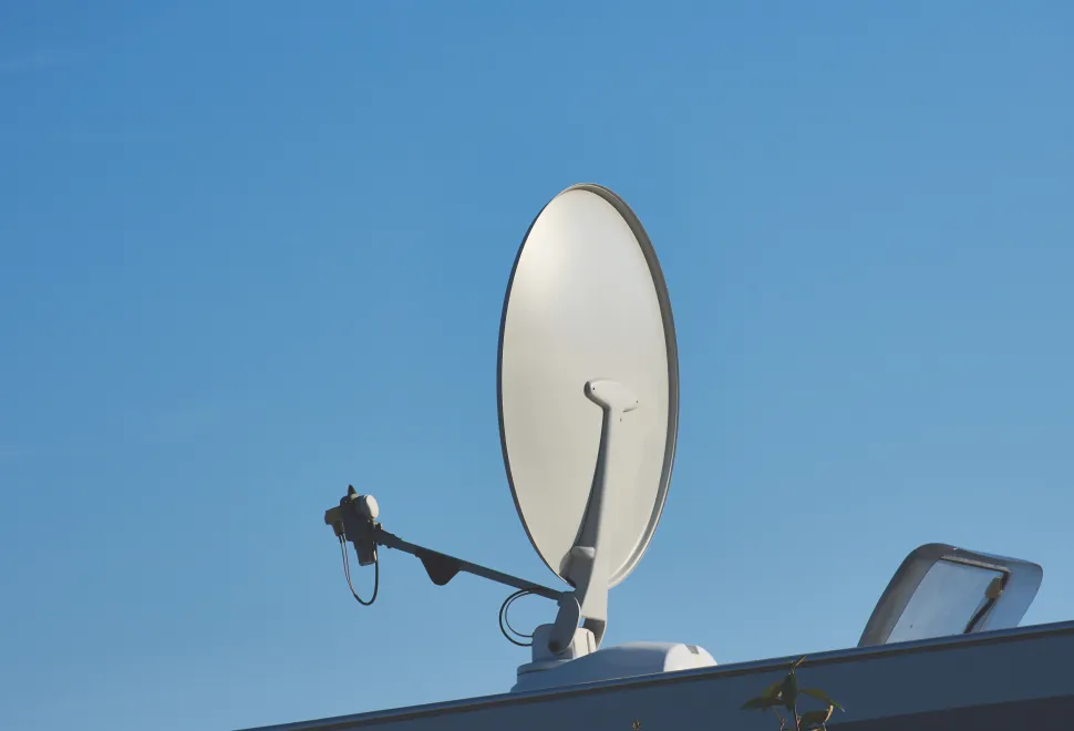 Satellite on a caravan