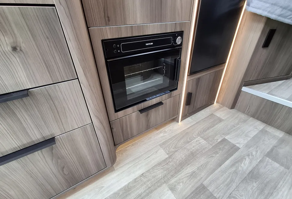 Low level oven in a Coachman Sportivo 565